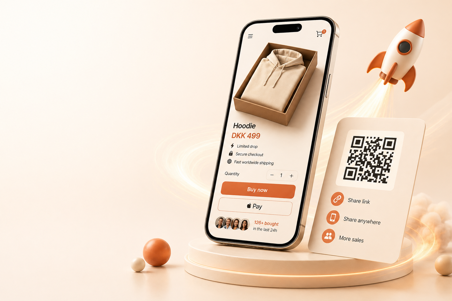 droppers launch preview on mobile with QR sharing