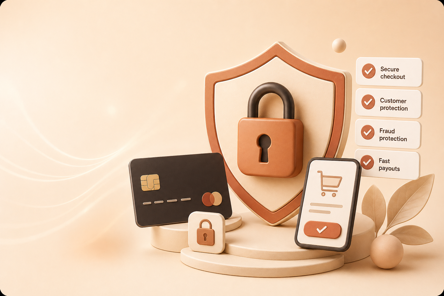 Secure payment and checkout protection visual